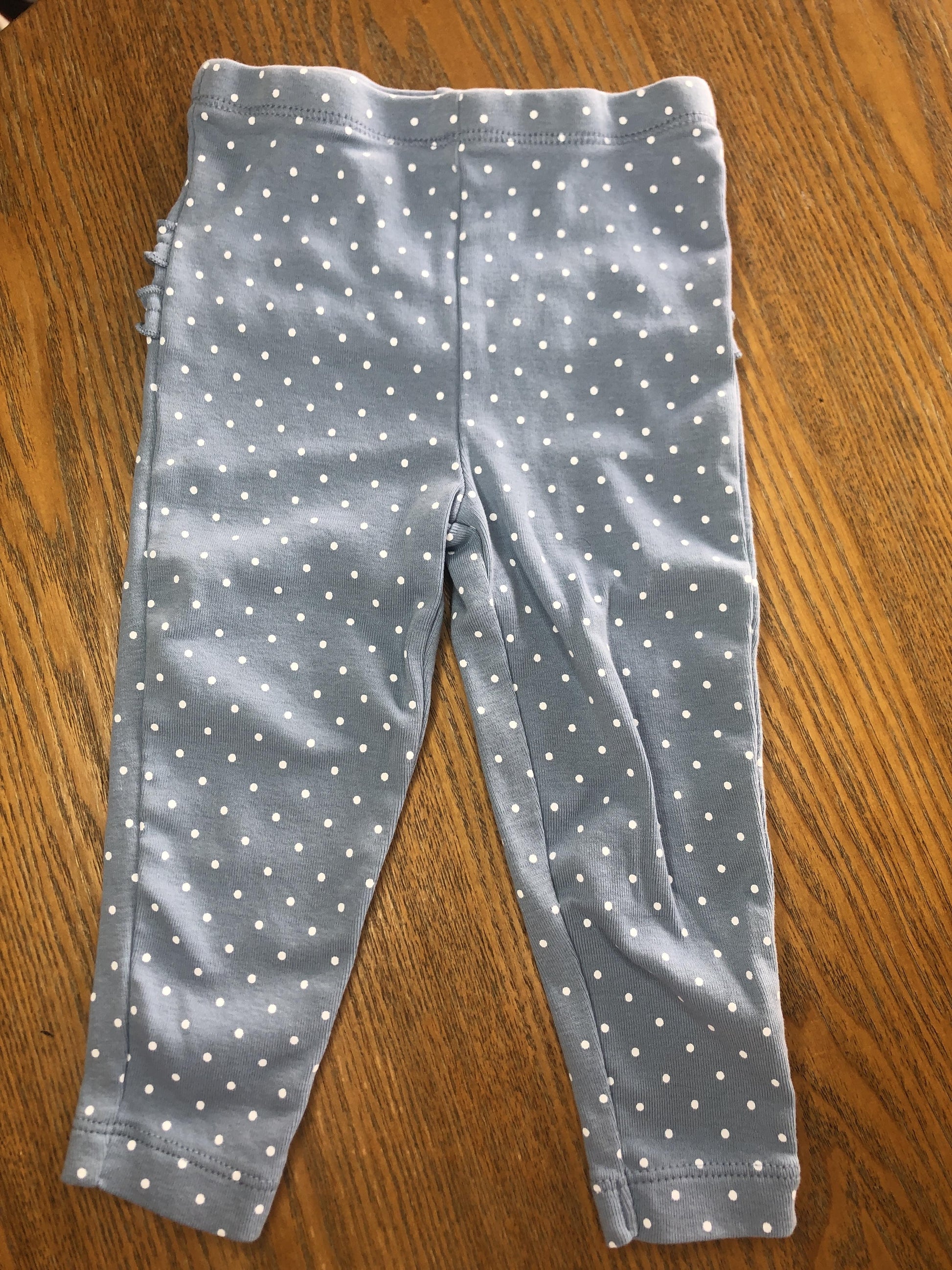 Carters Girls Light Blue | White | polka dot Pants Size: 12 months Light Blue | White | polka dot