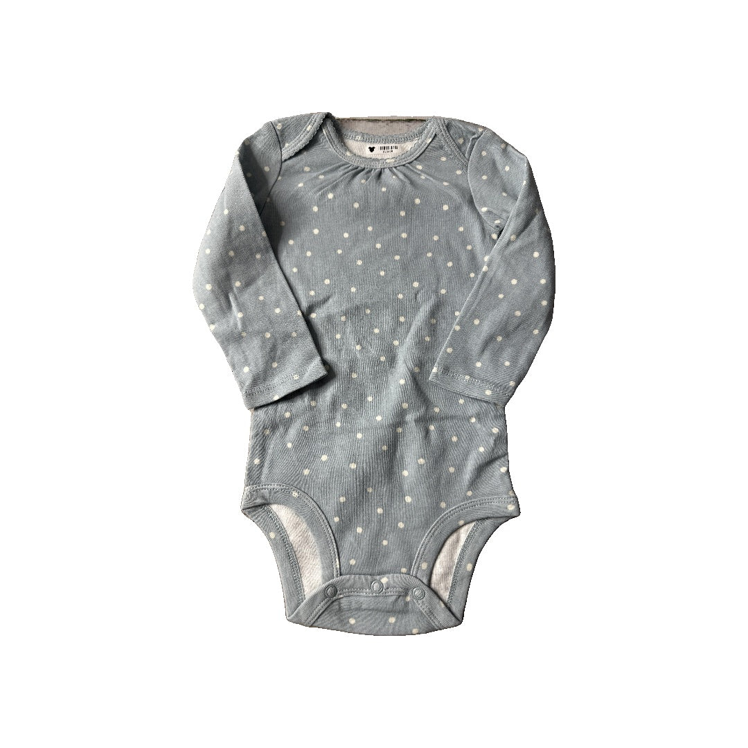 Carters Girls Light Blue | White | polka dot Onesie Size: 12 months Light Blue | White | polka dot