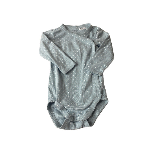 Carters Girls Light Blue | White | polka dot Onesie Size: 12 months Light Blue | White | polka dot