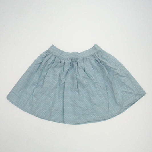 The Little White Company Girls Light Blue | White Polka Dots Skirt Size: 5-6 Years