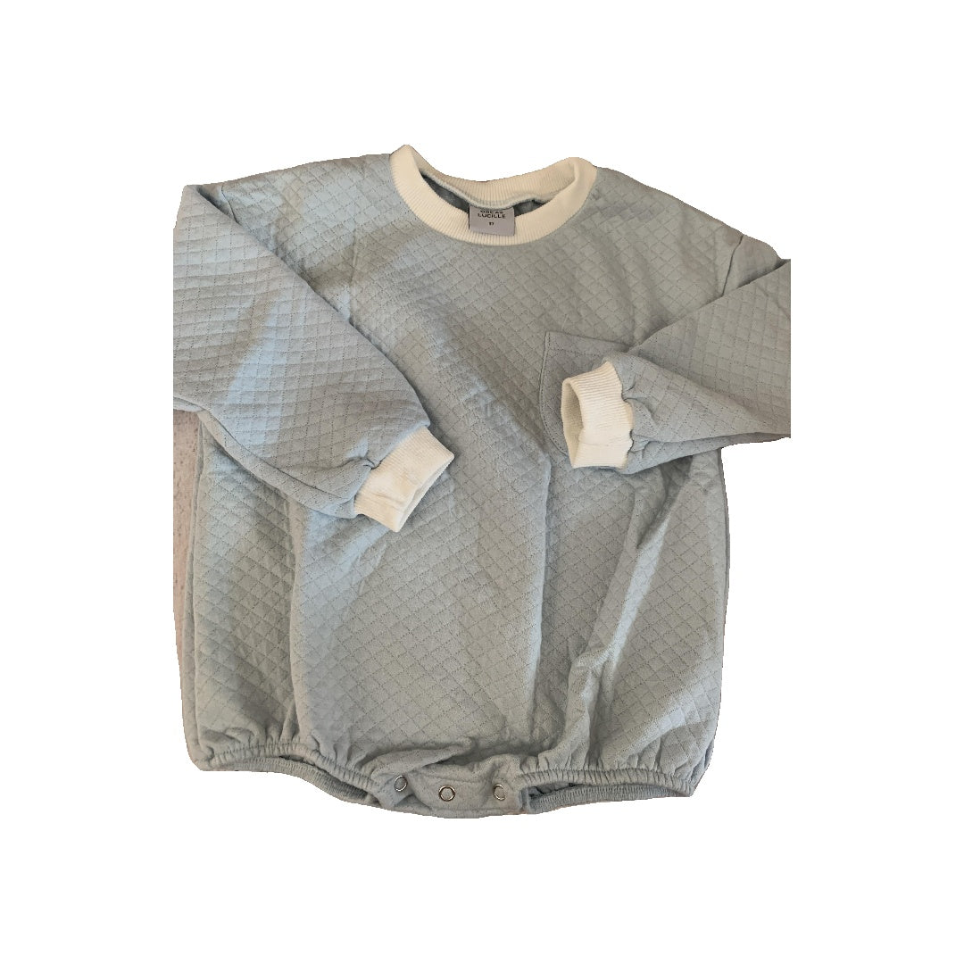 Orcas Lucille Boys Light Blue | White | Retro Long Sleeve Outfit Size: 3T Light Blue | White | Retro