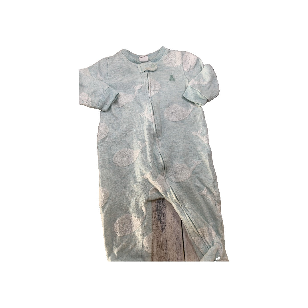 Gap Boys Light Blue | White | Sea Animals Pajamas Size: 3-6 months Light Blue | White | Sea Animals