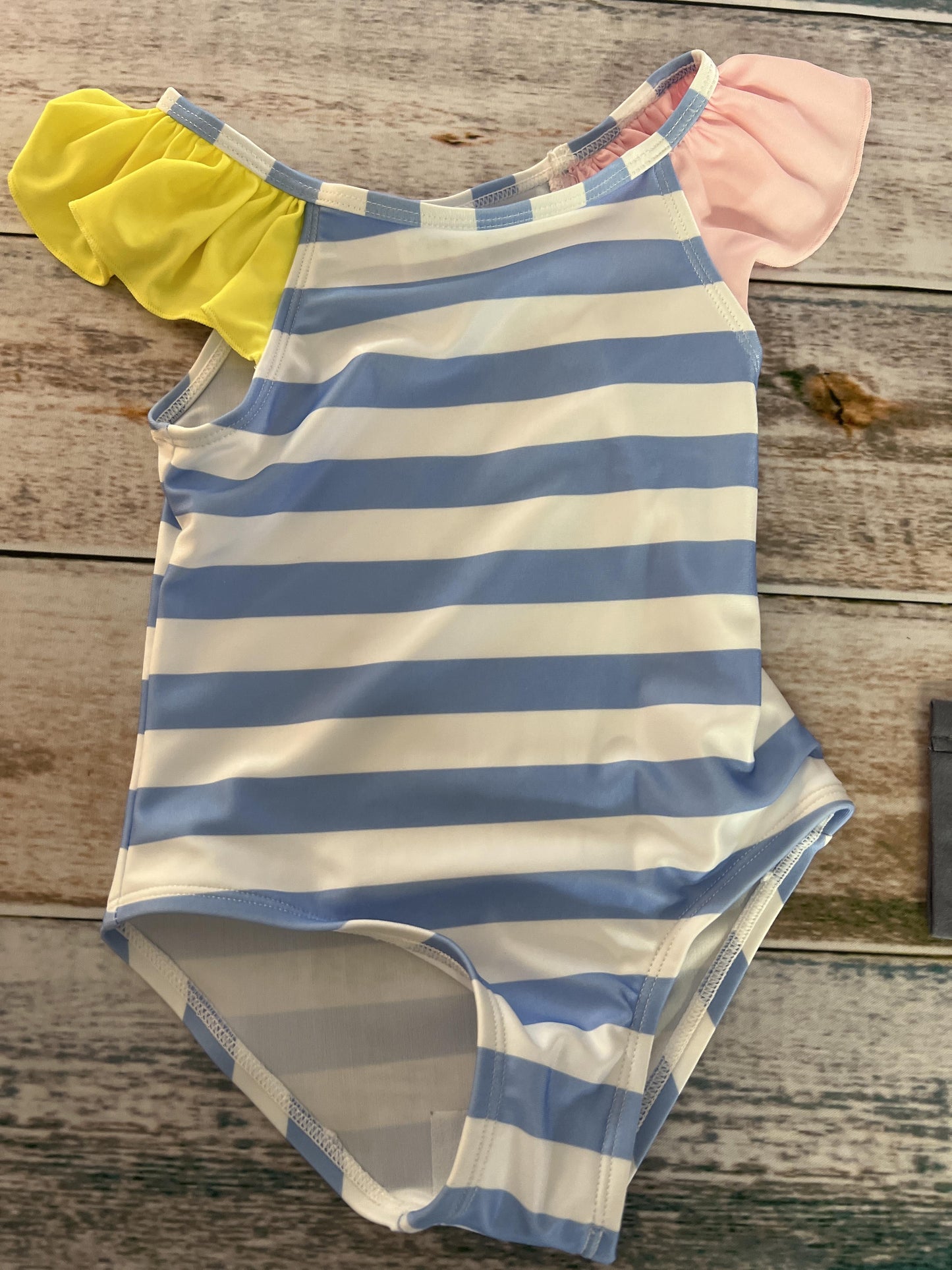 Mia & Miles Girls Light Blue | White | Stripe Swimwear Size: 4T Light Blue | White | Stripe