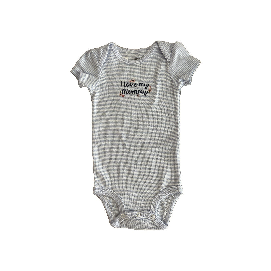 Carters Unisex Light Blue | White | Stripe Onesie Size: 12 months Light Blue | White | Stripe