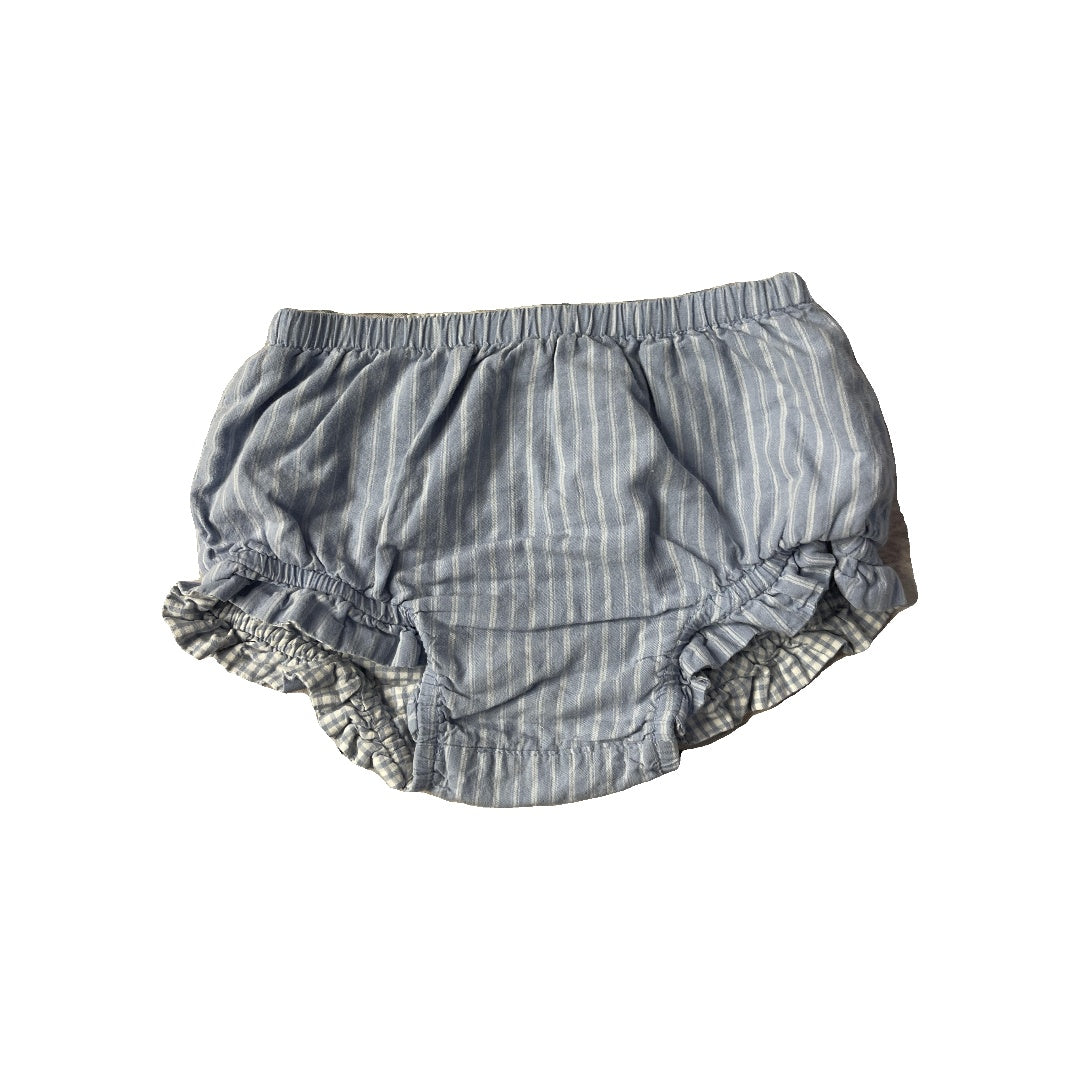 Gap Girls Light Blue | White | Stripe Shirt Size: 6-12 months Light Blue | White | Stripe
