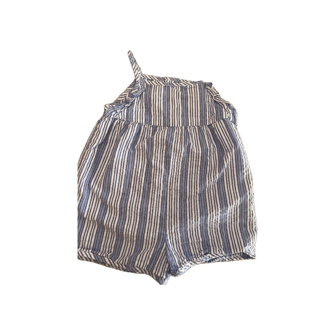 Zara Girls Light Blue | White | Stripe Romper Size: 12-18 months Light Blue | White | Stripe