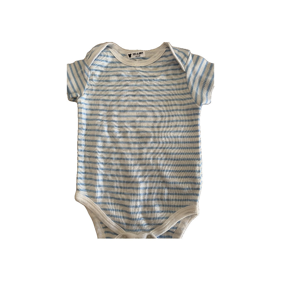 Boys Light Blue | White | Stripe Onesie Size: 6 months Light Blue | White | Stripe