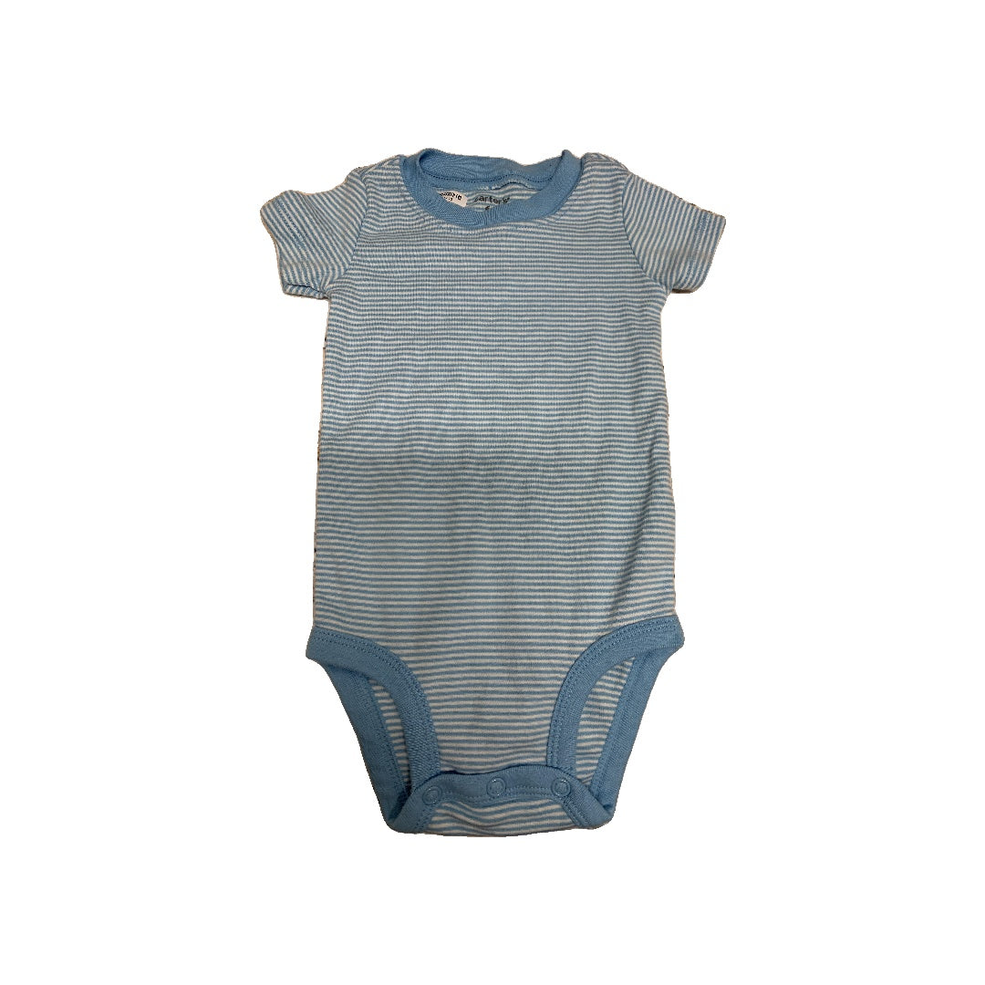 Carters Boys Light Blue | White | Stripe Onesie Size: 6 months Light Blue | White | Stripe