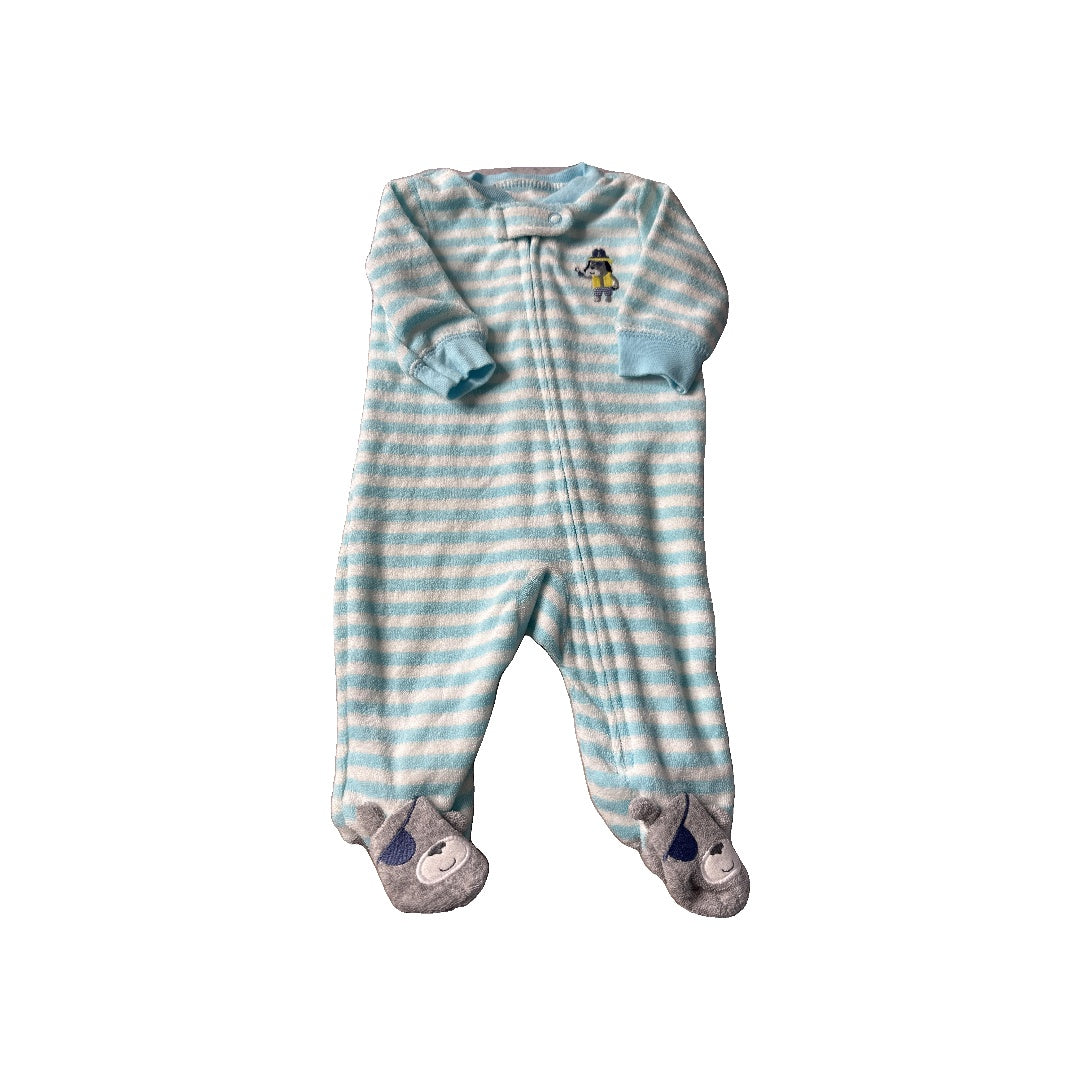 Carters Boys Light Blue | White | Stripe Pajamas Size: Newborn Light Blue | White | Stripe