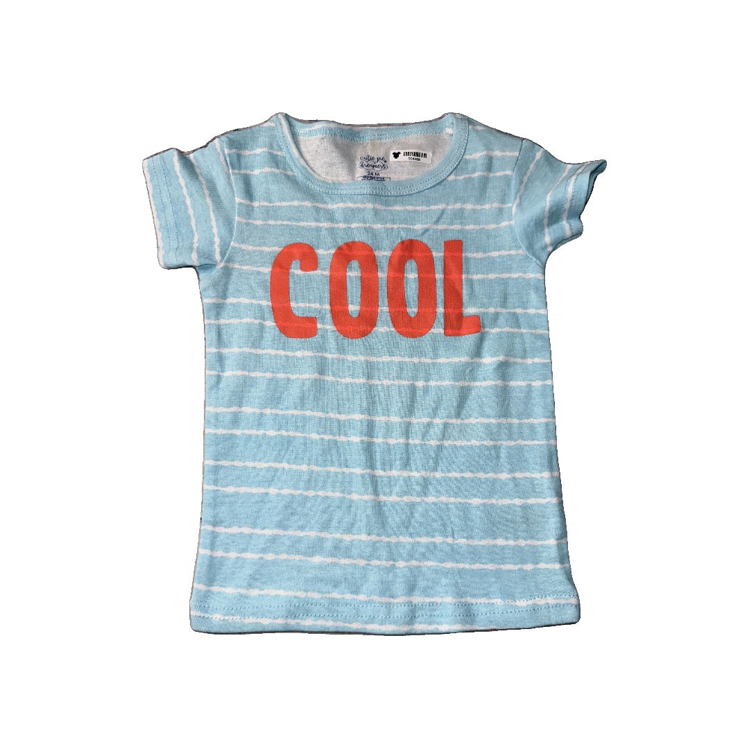 Cutie Pie Dreamers Unisex Light Blue | White | Stripe Pajamas Size: 24 months Light Blue | White | Stripe