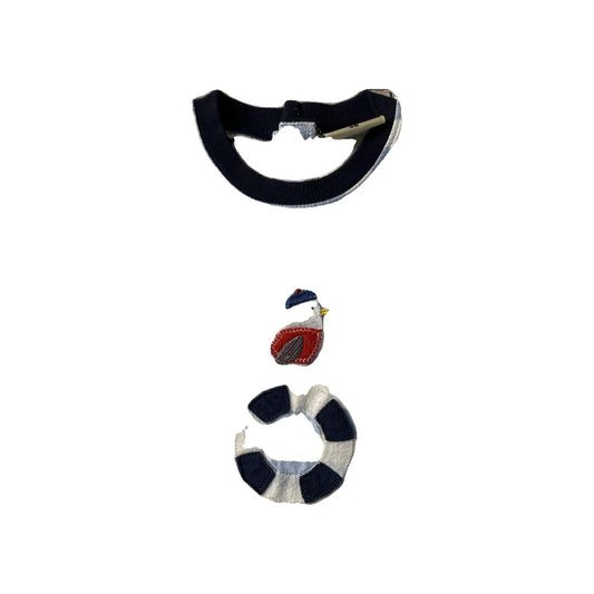 BabyStone Boys Light Blue | White | Striped | Boats T-Shirt Size: 2 years Light Blue | White | Striped | Boats