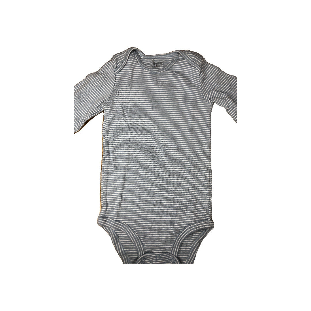 Carters Boys Light Blue | White | Striped Onesie Size: 24 months Light Blue | White | Striped