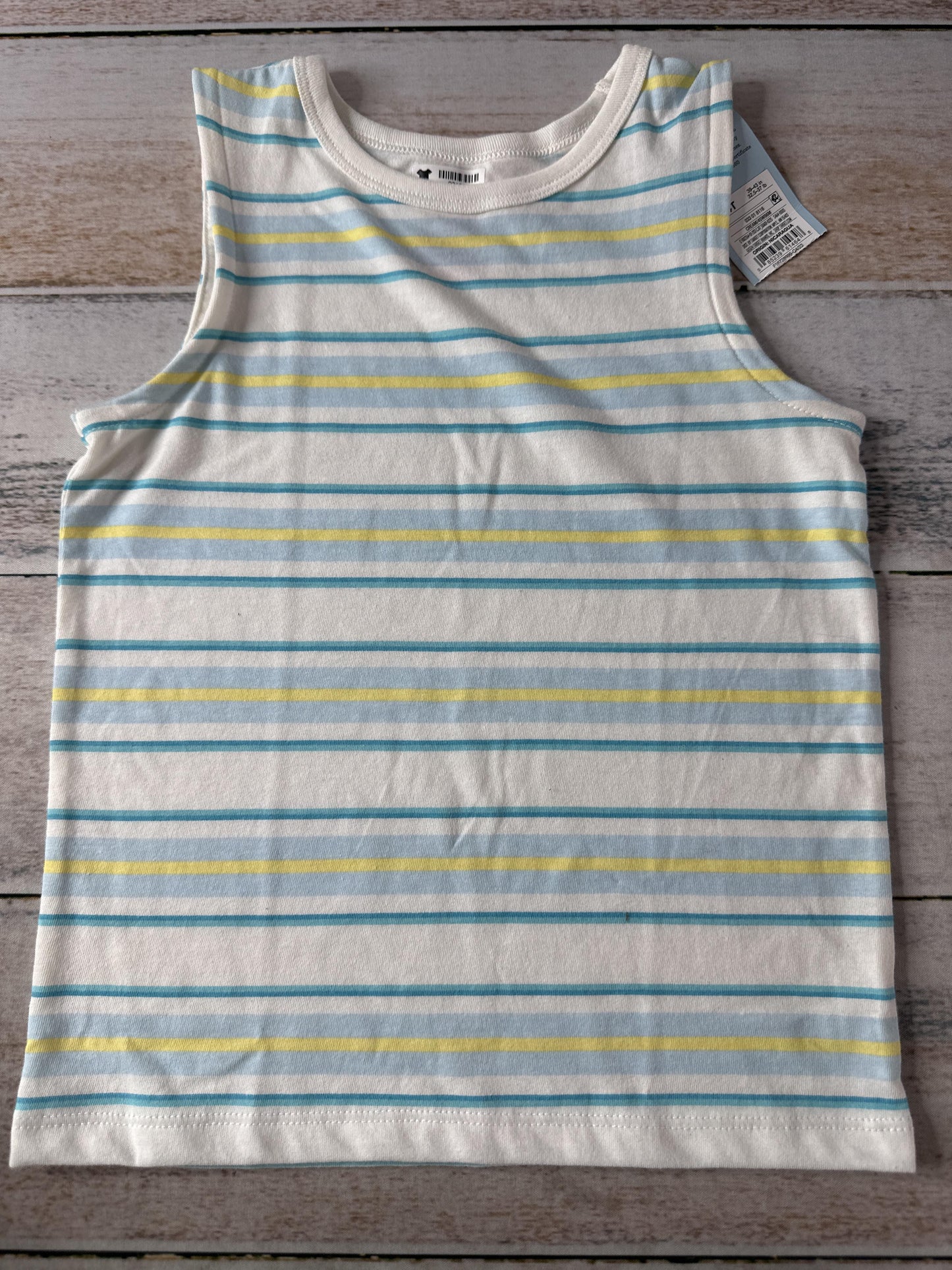 Cat & Jack Unisex Light Blue | White | Yellow Tank Top Size: 4T Light Blue | White | Yellow
