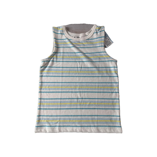 Cat & Jack Unisex Light Blue | White | Yellow Tank Top Size: 4T Light Blue | White | Yellow