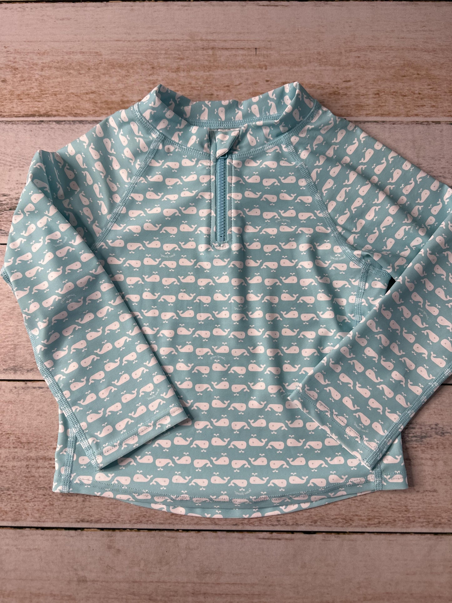 Green Sprouts Unisex Light Blue | White Button Down Short Sleeve Size: 4T Light Blue | White