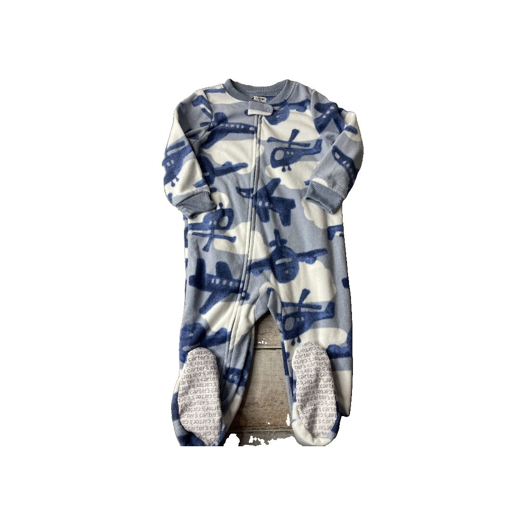 Carters Unisex Light Blue | White Pajamas Size: 18 months Light Blue | White