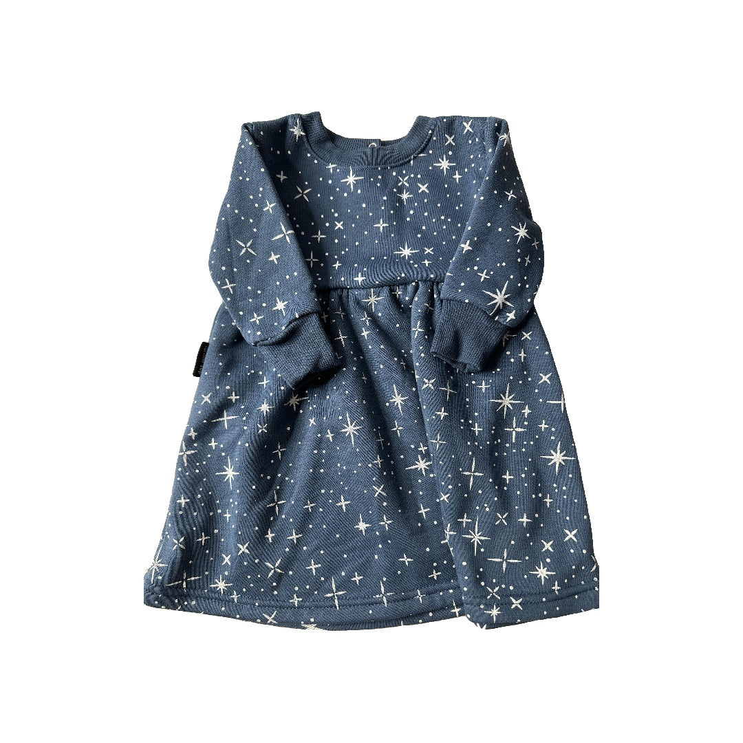 Dot Girls Light Blue | White Dress Size: 6-9 months Light Blue | White