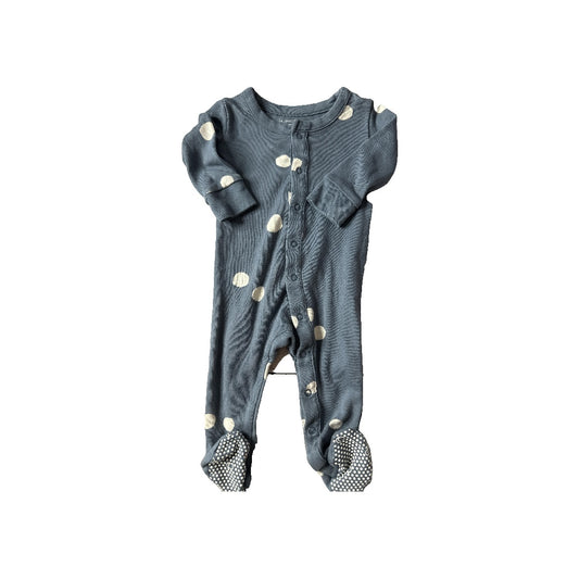 Colored Organics Unisex Light Blue | White Pajamas Size: 0-3 months Light Blue | White