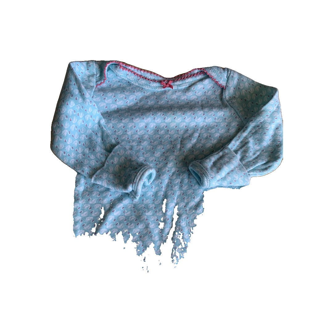 Girls Light Blue | White Sleepsack Size: Newborn Light Blue | White