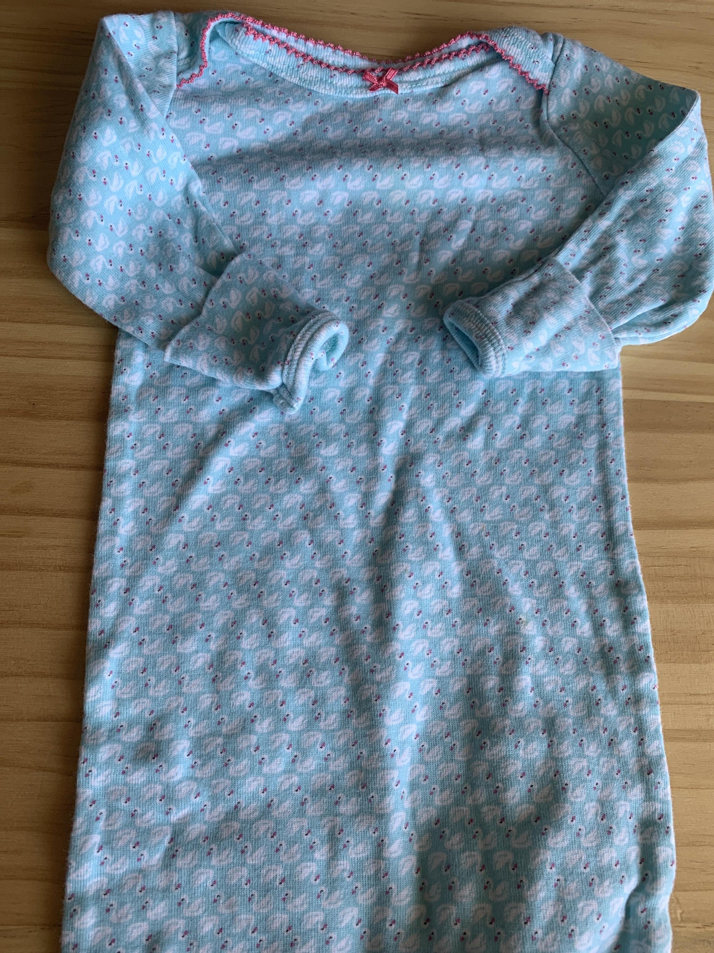 Girls Light Blue | White Sleepsack Size: Newborn Light Blue | White
