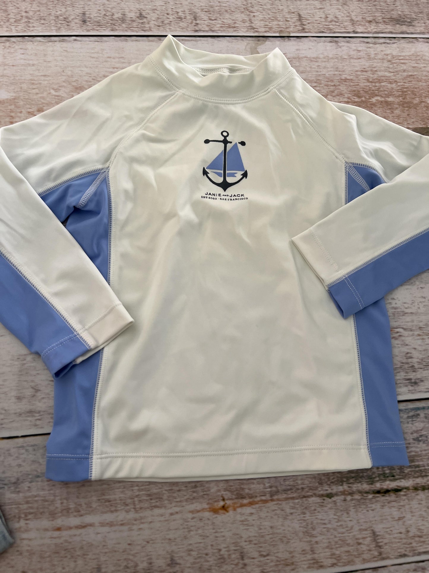 Janie and Jack Boys Light Blue | White Swimwear Size: 18-24 months Light Blue | White