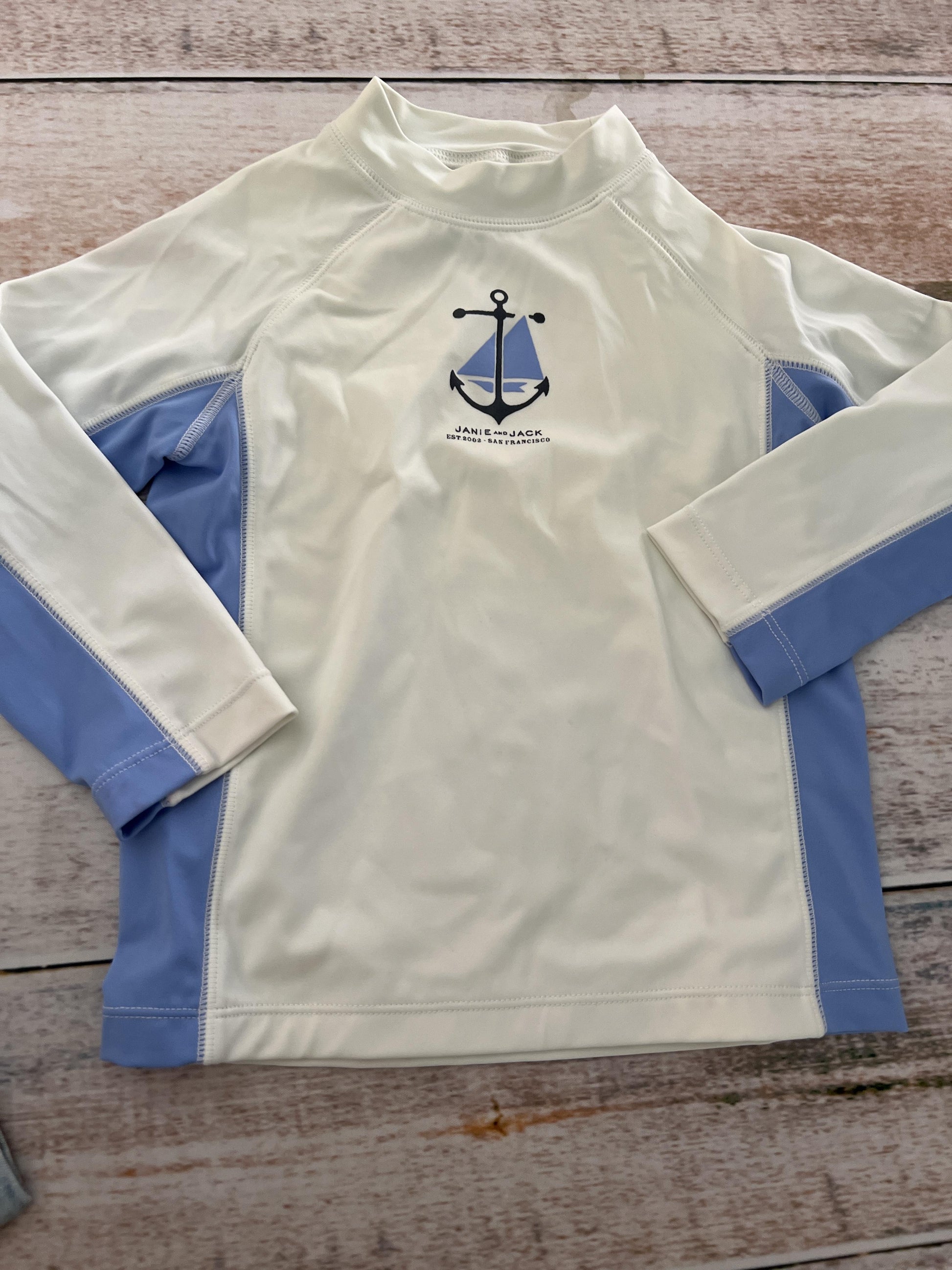 Janie and Jack Boys Light Blue | White Swimwear Size: 18-24 months Light Blue | White