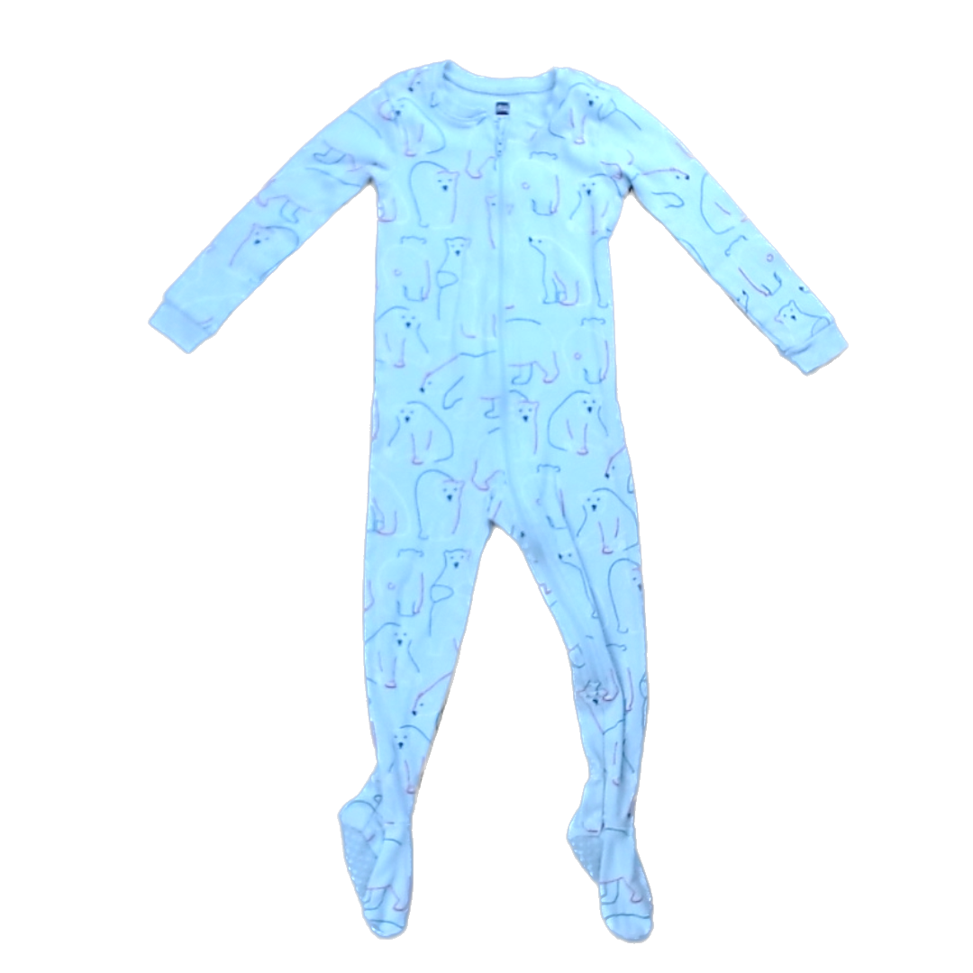 Tea Collection Unisex Light Blue with Polar Bears 1-piece footed Pajamas Size: 18-24 Months Light Blue with Polar Bears