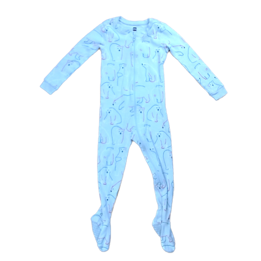 Tea Collection Unisex Light Blue with Polar Bears 1-piece footed Pajamas Size: 18-24 Months Light Blue with Polar Bears
