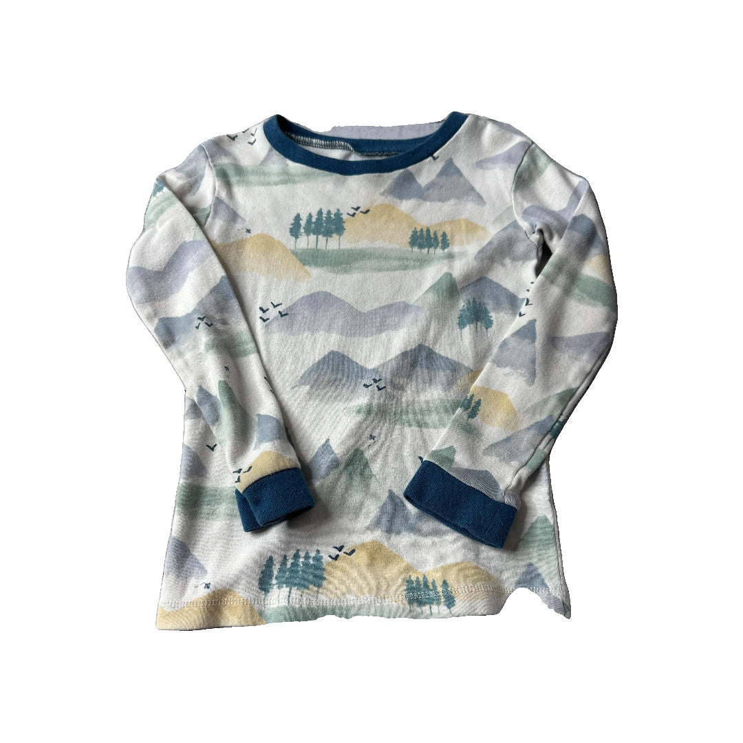 Burt's Bees Boys Light Blue | Yellow | green Pajamas Size: 3T Light Blue | Yellow | green