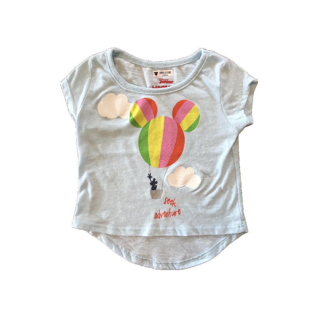 Disney Girls Light Blue | Yellow | light green | pink T-Shirt Size: 2 years Light Blue | Yellow | light green | pink