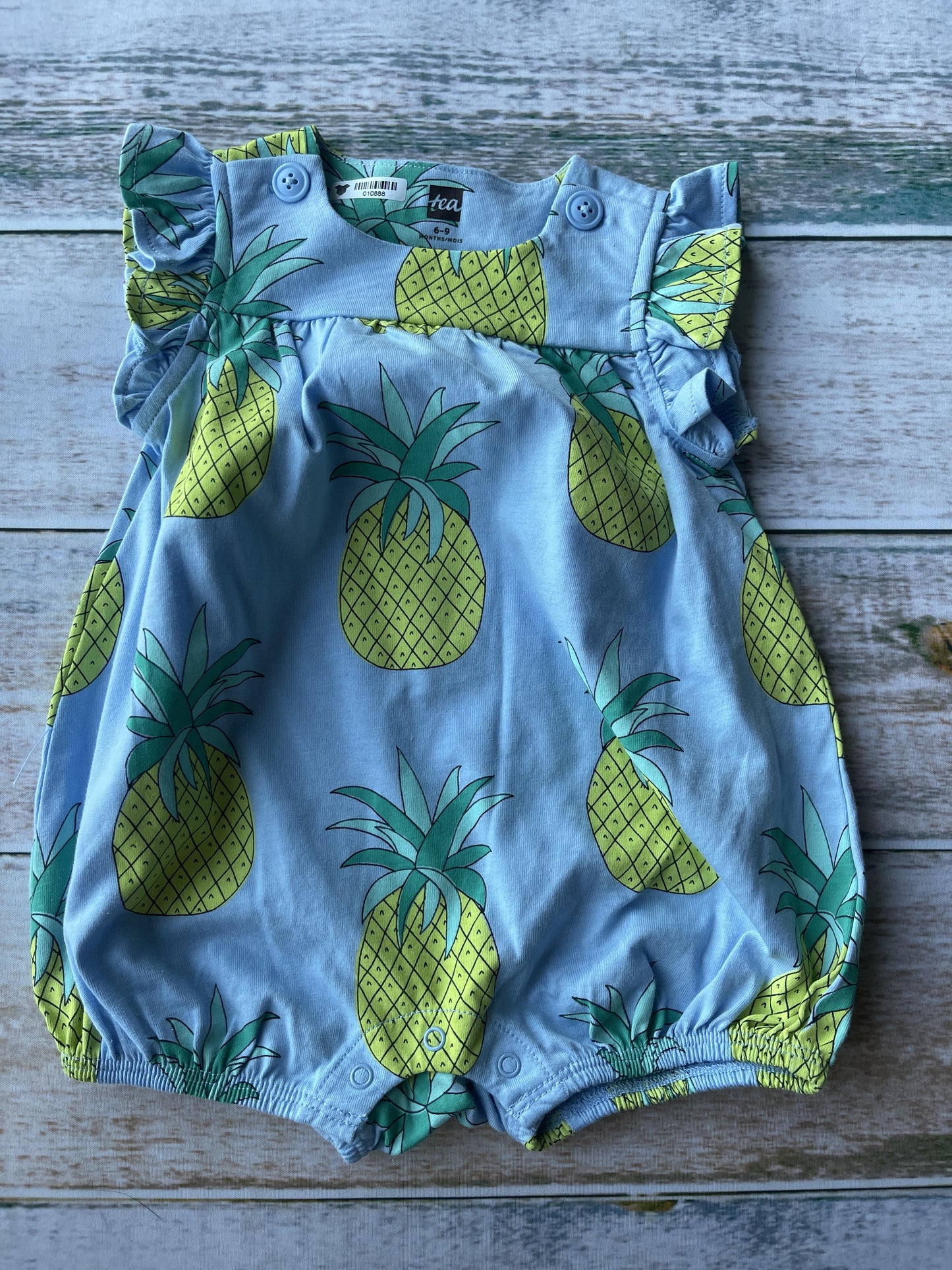 Tea Girls Light Blue | Yellow | light green Romper Size: 6-9 months Light Blue | Yellow | light green