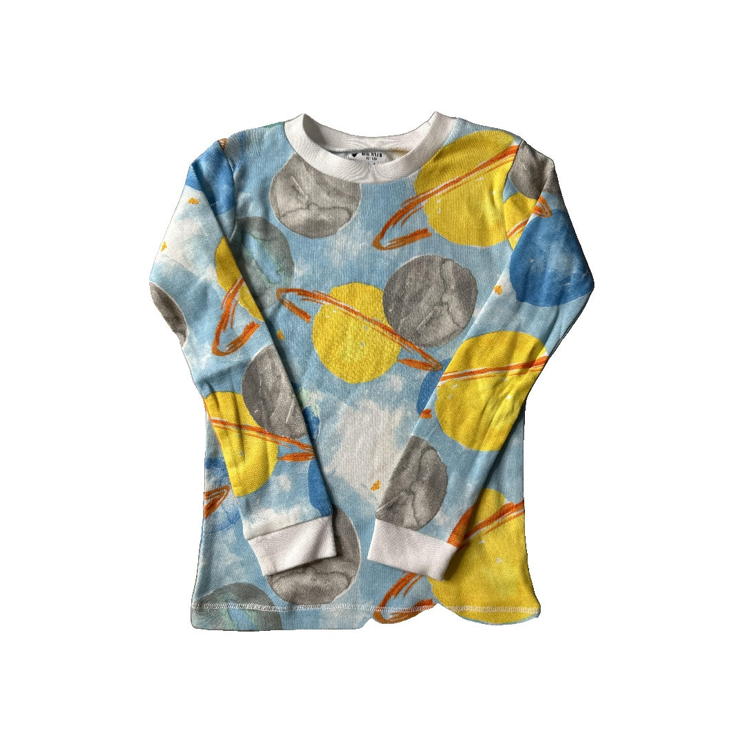 Burt's Bees Boys Light Blue | Yellow | orange Pajamas Size: 4T Light Blue | Yellow | orange