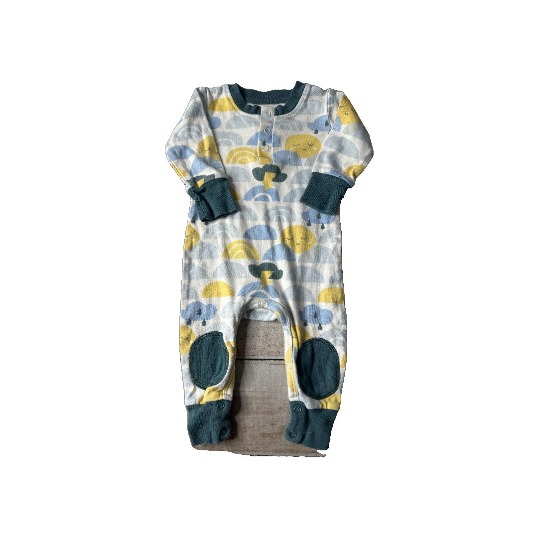 Cat & Dogma Boys Light Blue | Yellow | Sun Long Sleeve Outfit Size: 3-6 months Light Blue | Yellow | Sun