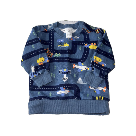 Carters Boys Light Blue | Yellow | Trucks Sweater Size: 6 months Light Blue | Yellow | Trucks