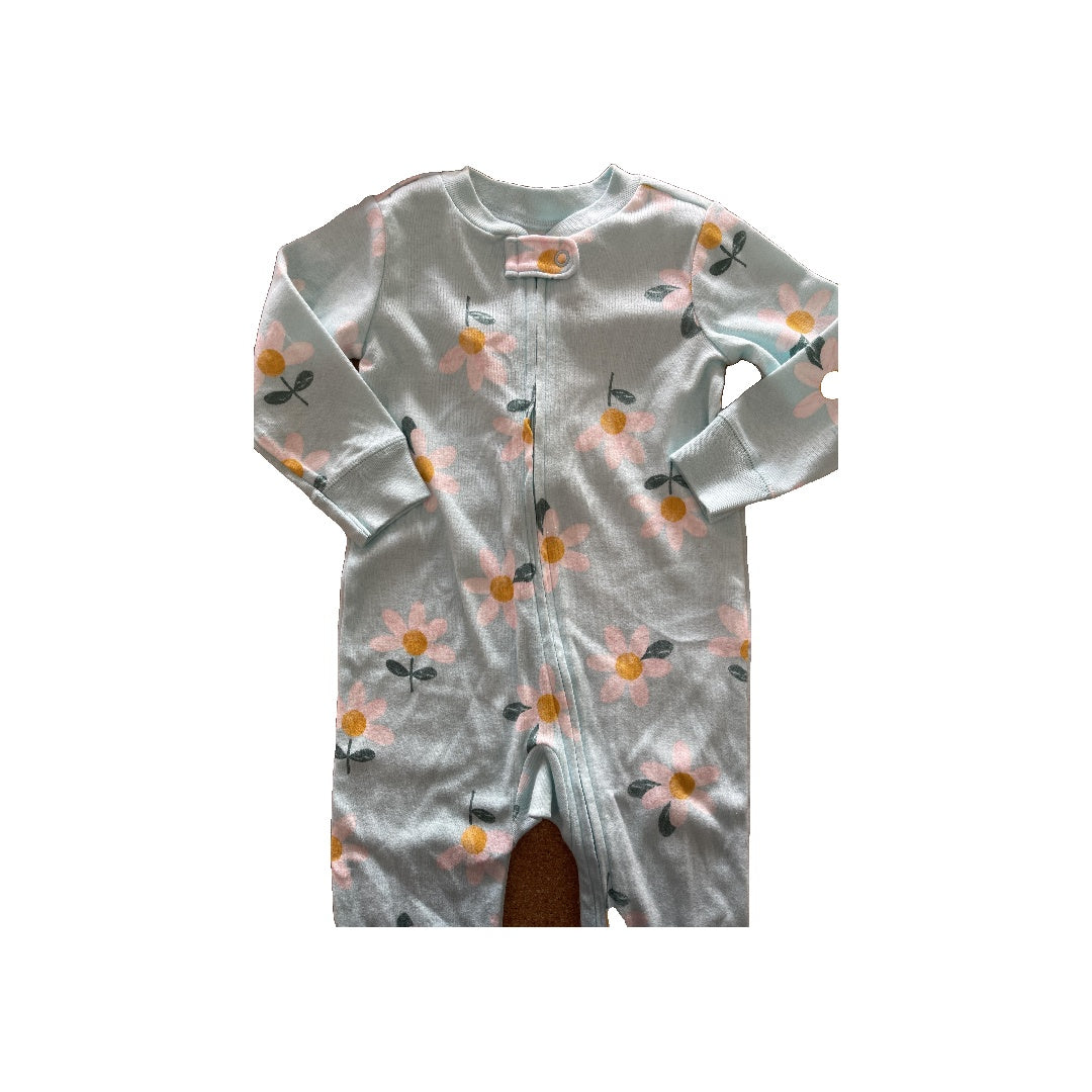 Carters Girls Light Blue | Yellow | White Pajamas Size: 9 months Light Blue | Yellow | White