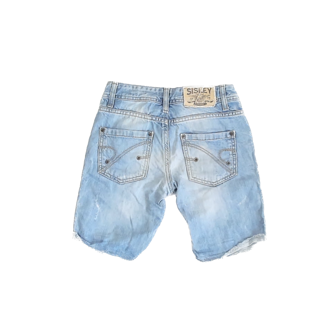 Sisley Boys Light Blue Jean Shorts Size: 7-8 Years Light Blue
