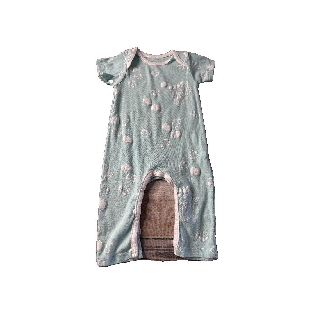 Under The Nile Boys Light Blue Romper Size: 6-9 months Light Blue