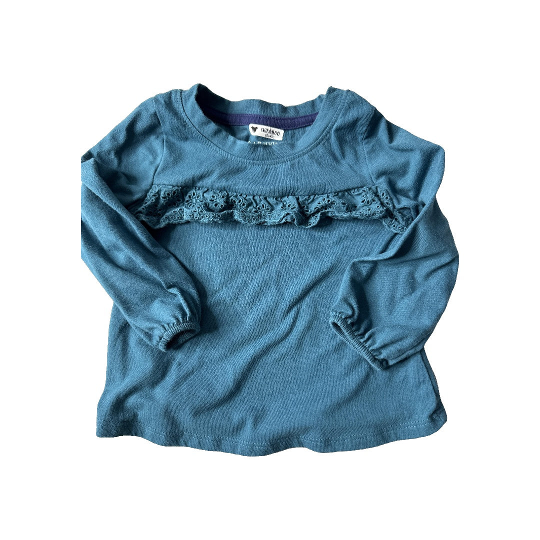 Cat & Jack Unisex Light Blue Long Sleeve T-Shirt Size: 12 months Light Blue