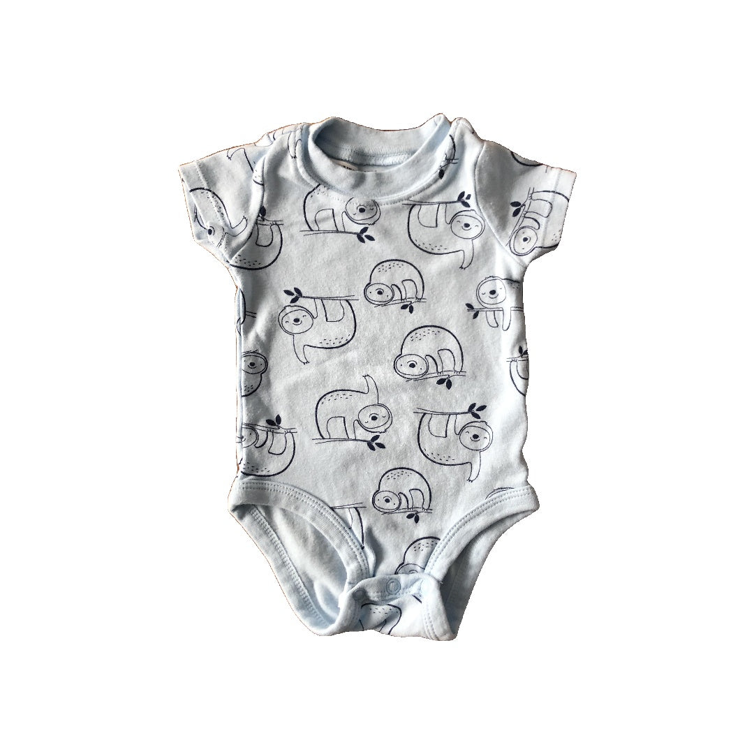 Carters Boys Light Blue Onesie Size: 3 months Light Blue