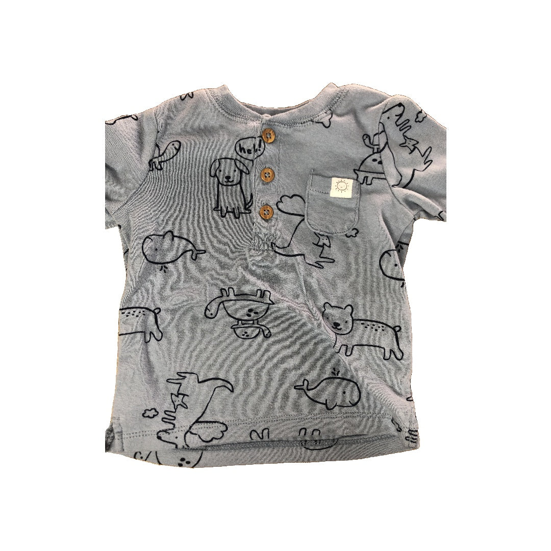 Carters Boys Light Blue Pajamas Size: 6 months Light Blue