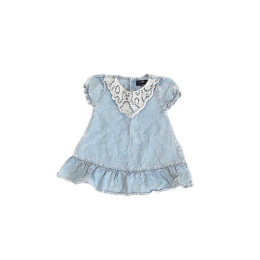7 for all Mankind Girls Light Blue Dress Size: 12 Months Light Blue