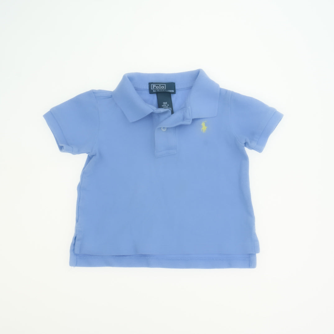 Ralph Lauren Boys Light Blue Polo Shirt Size: 9M