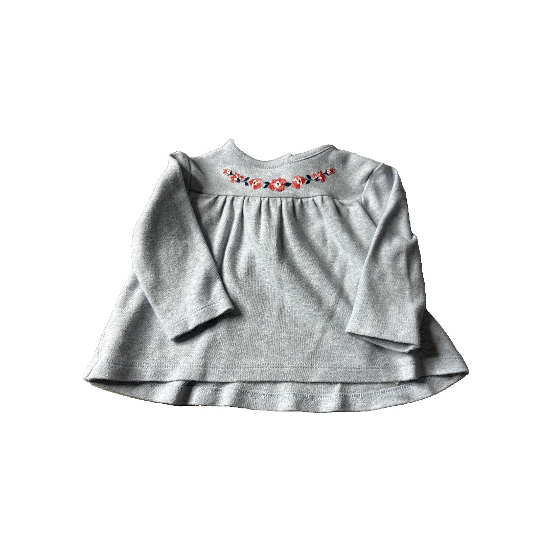 Little Me Girls Light Blue Long Sleeve T-Shirt Size: 6-9 months Light Blue