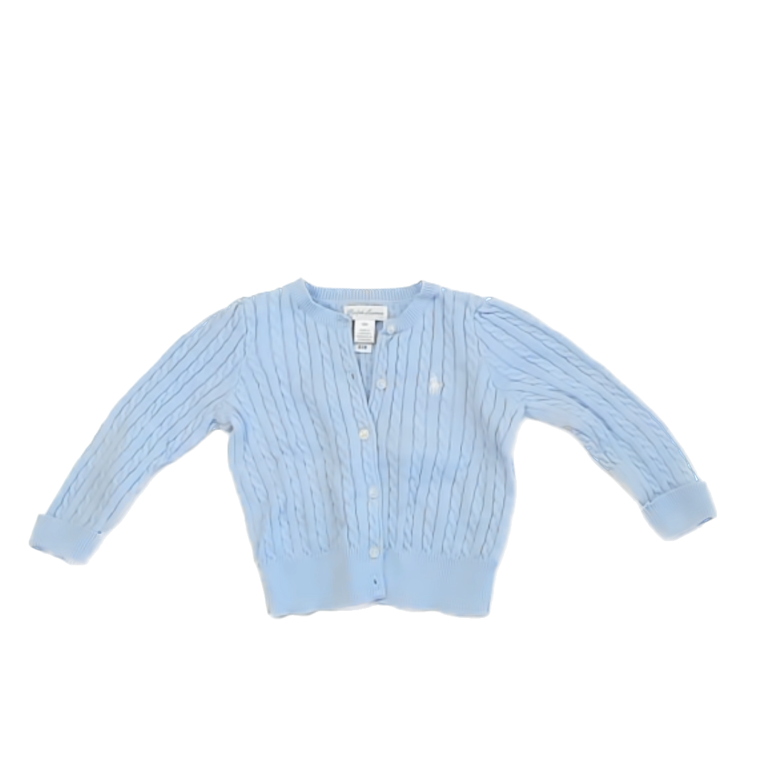 Ralph Lauren Girls Light Blue Cardigan Size: 18 Months Light Blue