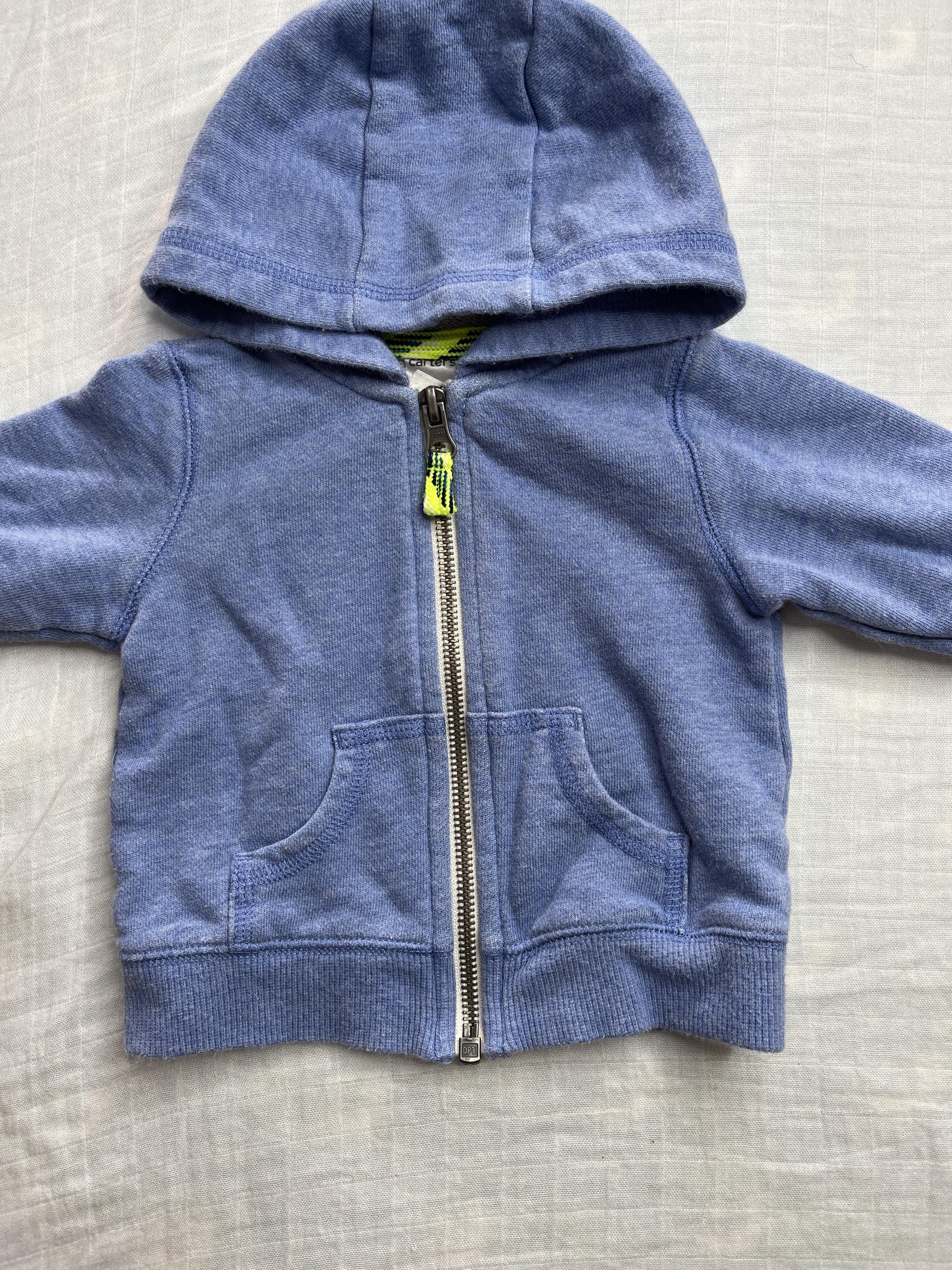 Carters Boys Light Blue Hoodie Size: 6 months Light Blue