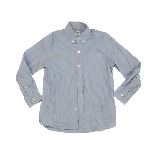 Gap Boys Light Blue Button Down Long Sleeve Size: 8 Years Light Blue