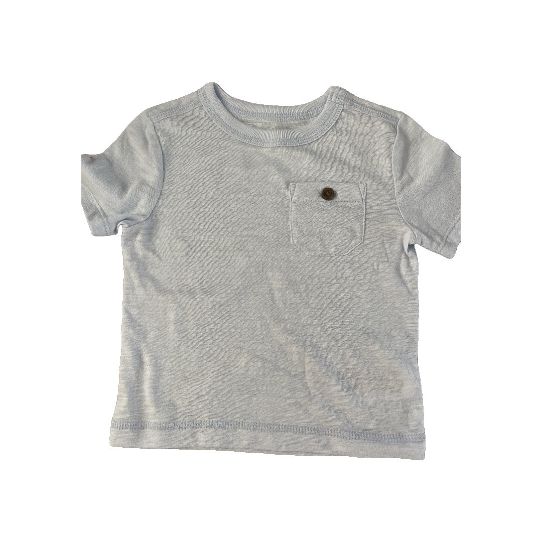 Old Navy Unisex Light Blue T-Shirt Size: 12-18 months Light Blue