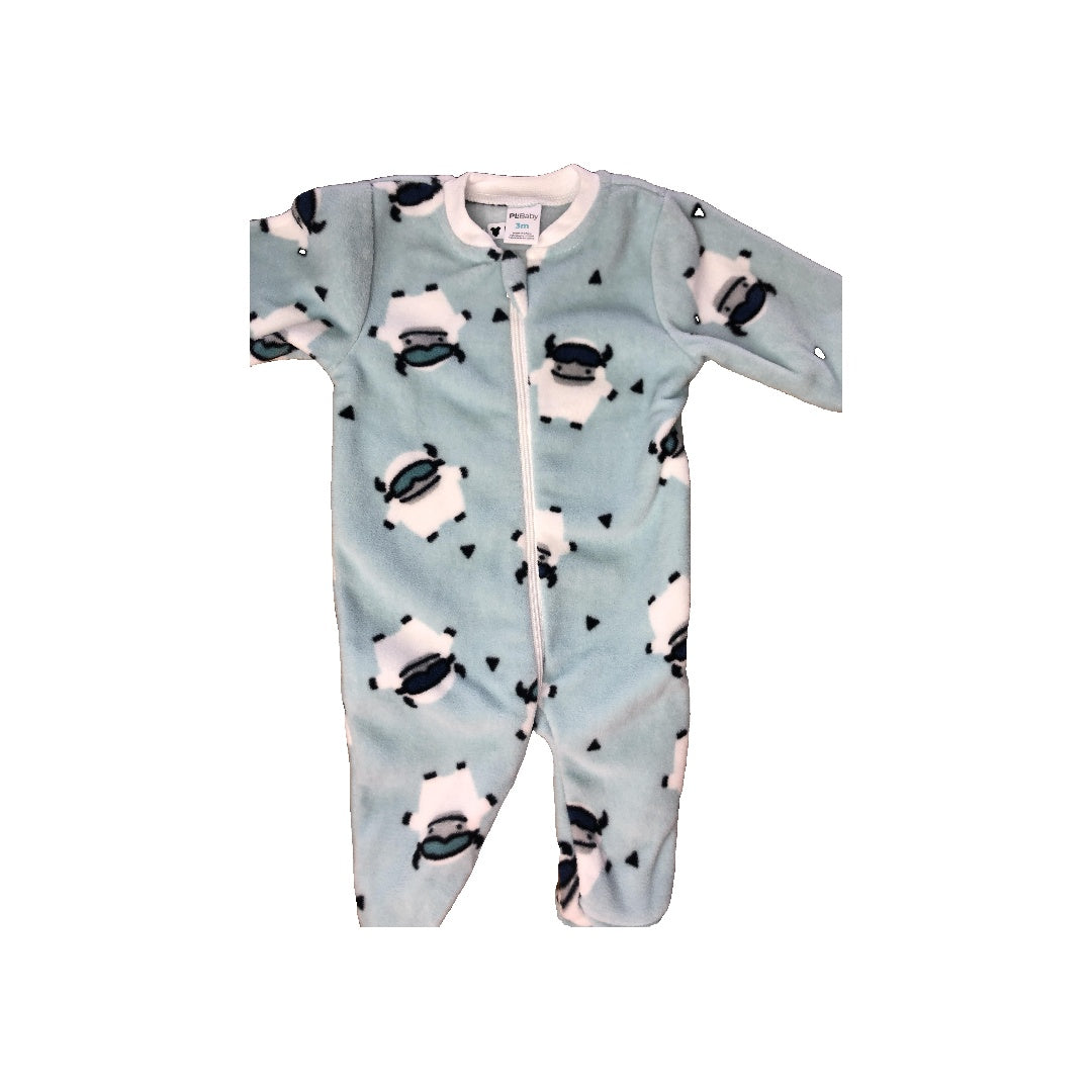 PL Baby Unisex Light Blue Pajamas Size: 3 months Light Blue