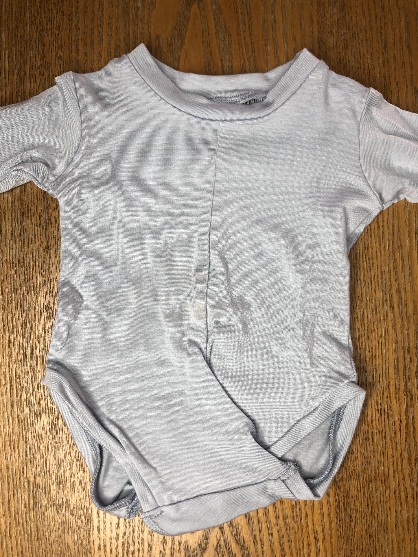Peasy Unisex Light Blue Onesie Size: Newborn Light Blue