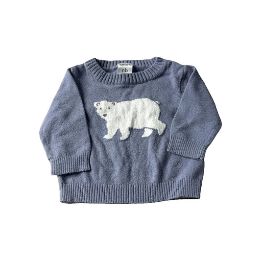 Carters Unisex Light Blue Sweater Size: Newborn Light Blue